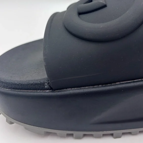 Gucci Black Slide Sandals - Picture 8 of 9